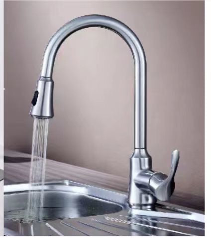 GFD8103 Single Handle Pull Down Kitchen Faucet Gold/Black/Brushed Nickel