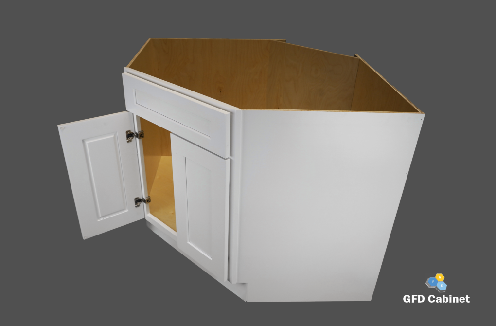 CSB42 Shaker Style Corner Sink Base 21"Wx34-1/2"Hx24"D