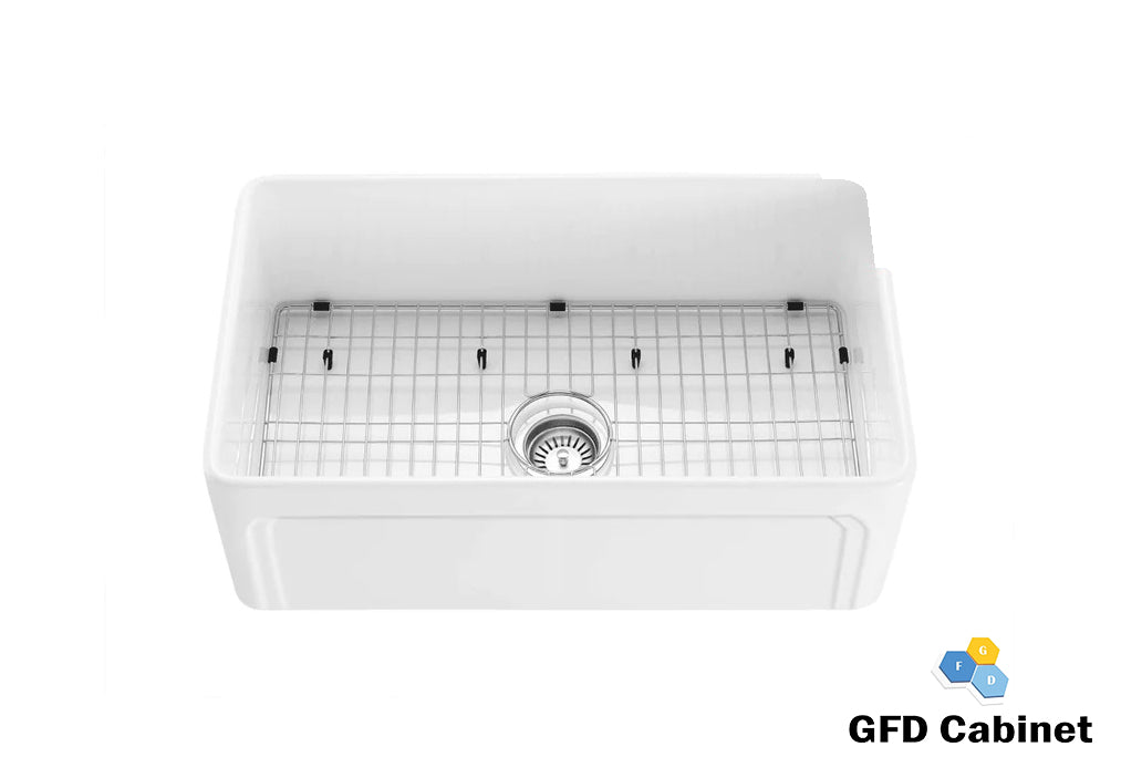 GFD3318S White Fireclay  Basin Media 1 of 1