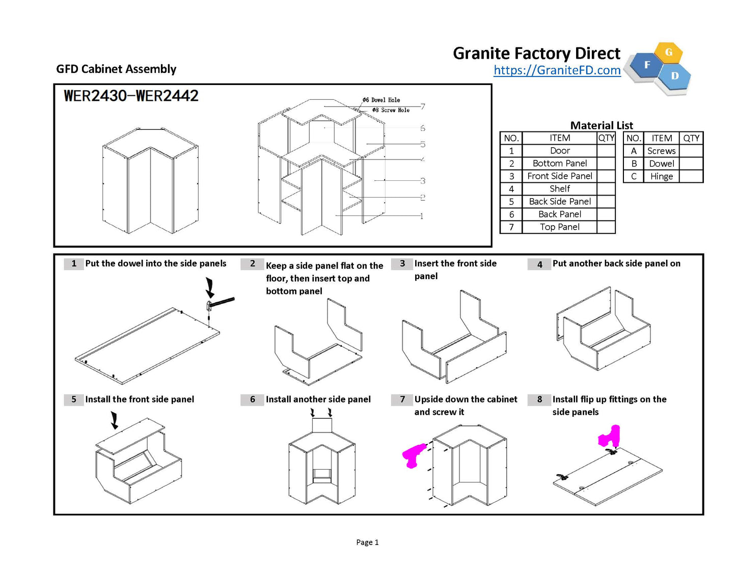 WER3012 Frameless European Style Wall Easy Reach Cabinet 30"Wx12"Hx12"D