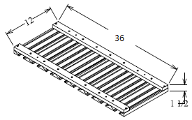 GH36 Shaker Style Wall Glass Rack Holder 34-1/2"Wx10-1/2"Hx2"D