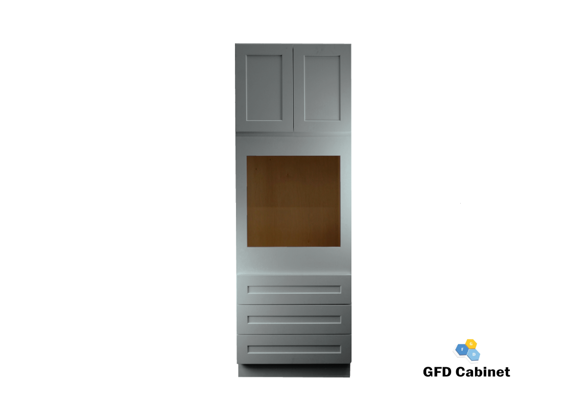 OC3190 Shaker Style Oven Cabinet 31"Wx90"Hx24"D 2 Door 3 Drawers