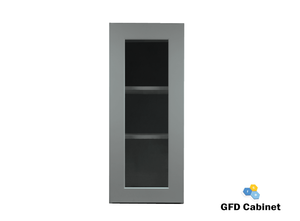 W1542GD Shaker Style Wall Cabinet With Glass Door 15"Wx42"Hx12"D