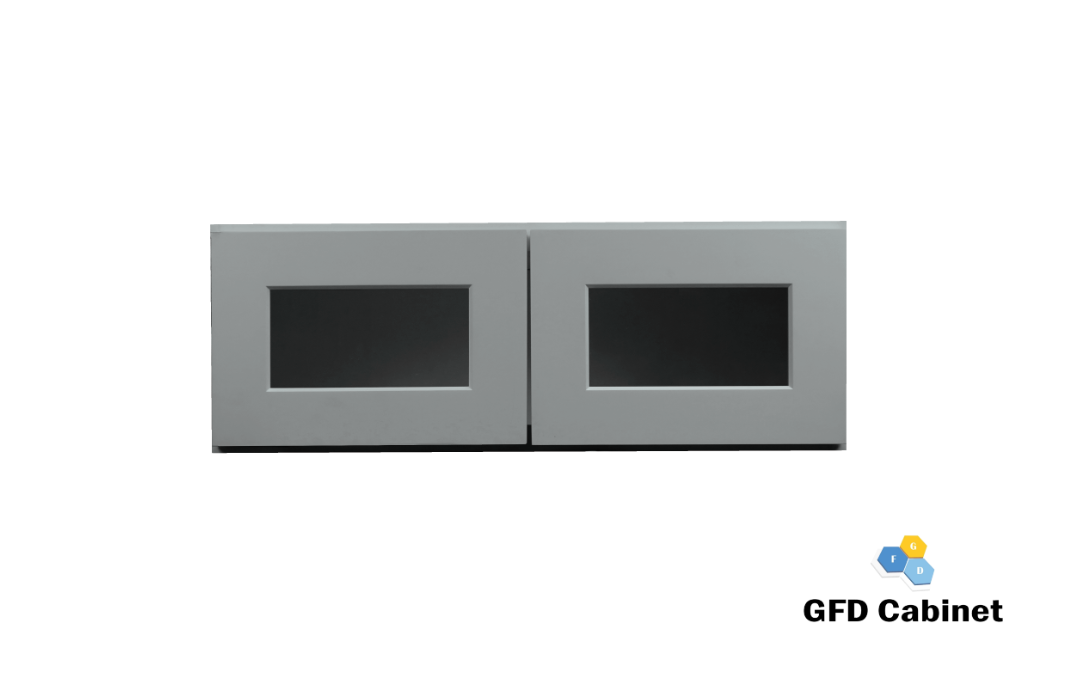 W3612GD Shaker Style Wall Cabinet With Glass Door 36"Wx12"Hx12"D