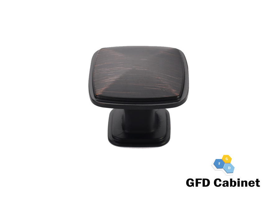 H-1888-K Classic Square Cabinet Knob Brushed Oil Rubbed Bronze