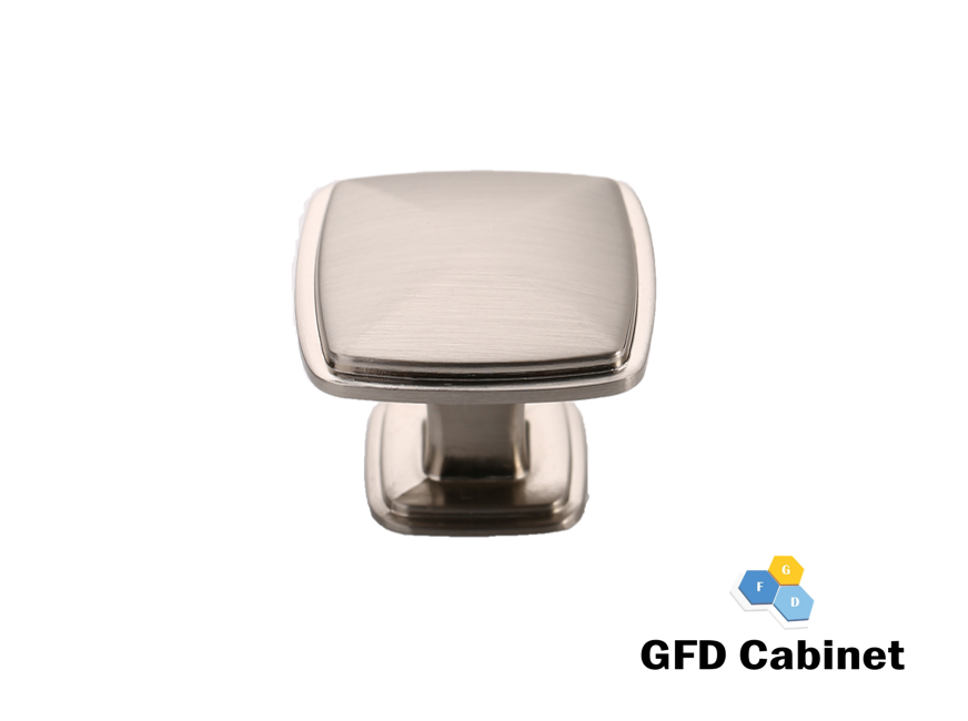 H-1888-K Classic Square Cabinet Knob Brushed Satin Nickel