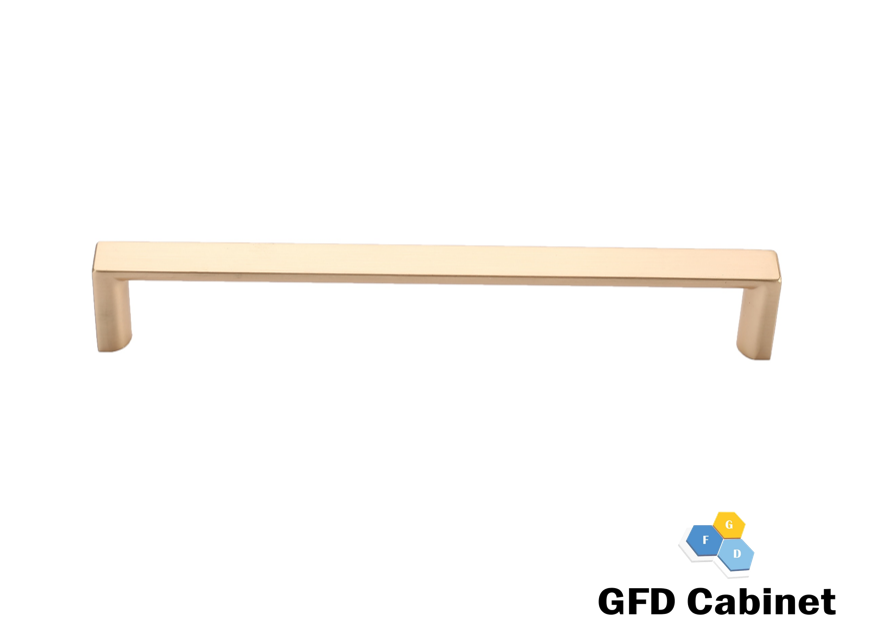 H-2042A-128 5-1/16 in. (128 mm) Center-to-Center Cabinet Stratford Square Pull Handle Brushed Brass