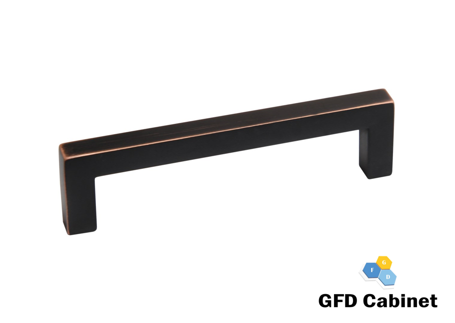 H-21162-160 6-5/16 in. (160 mm) Center-to-Center Cabinet Modern Square Bar Pull Handle Brushed Oil Rubbed Bronze