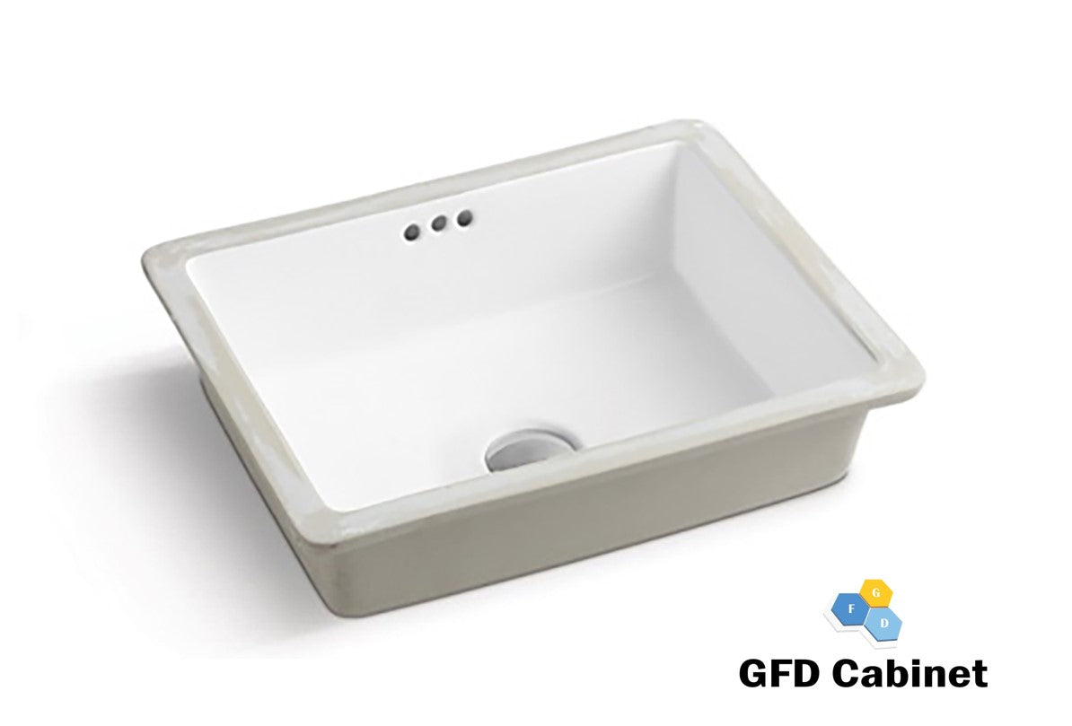 LA629B 18 Gauge (18G) Undermount Porcelain basin