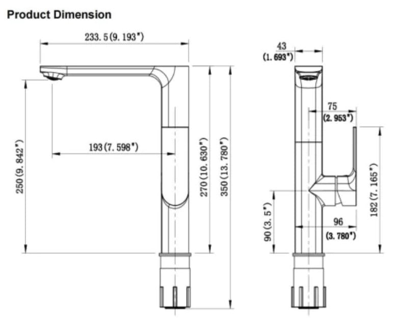 F-KF-N1L216700SP-BN Single Handle Kitchen Faucet