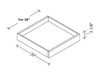 A-ROT18 Frameless Cabinet Roll Out Tray 18"