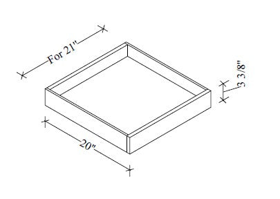 A-ROT21 Frameless Cabinet Roll Out Tray 21"