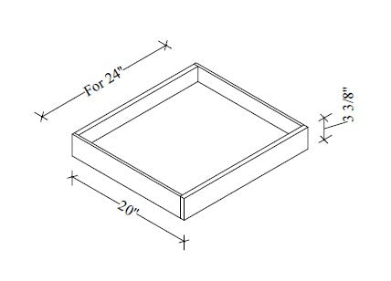 A-ROT24 Frameless Cabinet Roll Out Tray 24"