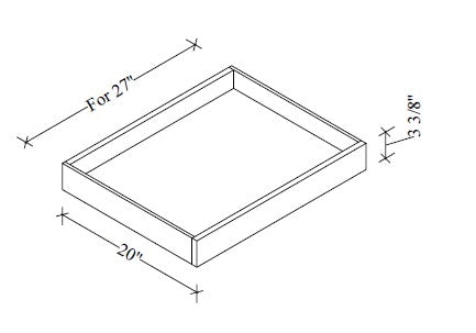 A-ROT27 Frameless Cabinet Roll Out Tray 27"