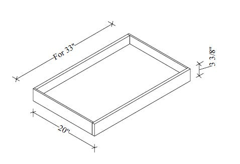 A-ROT33 Frameless Cabinet Roll Out Tray 33"