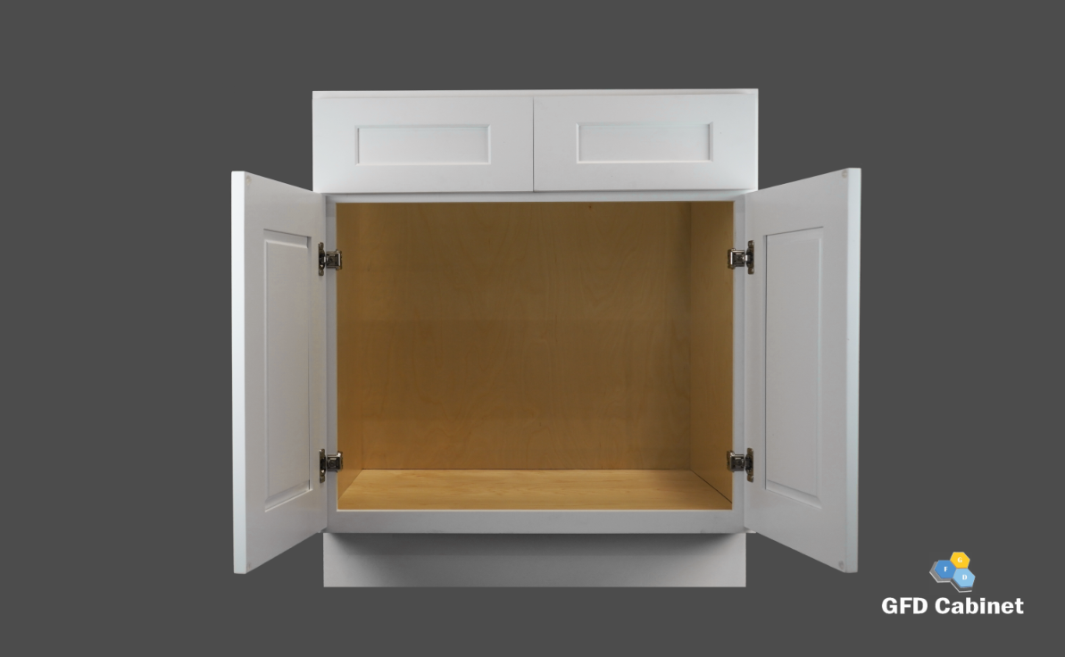 SB33 Shaker Style Sink Base Cabinet 33"Wx34-1/2"Hx24"D