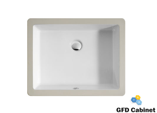 SF1201 Rectangular Ceramic Undermount Bathroom Sink