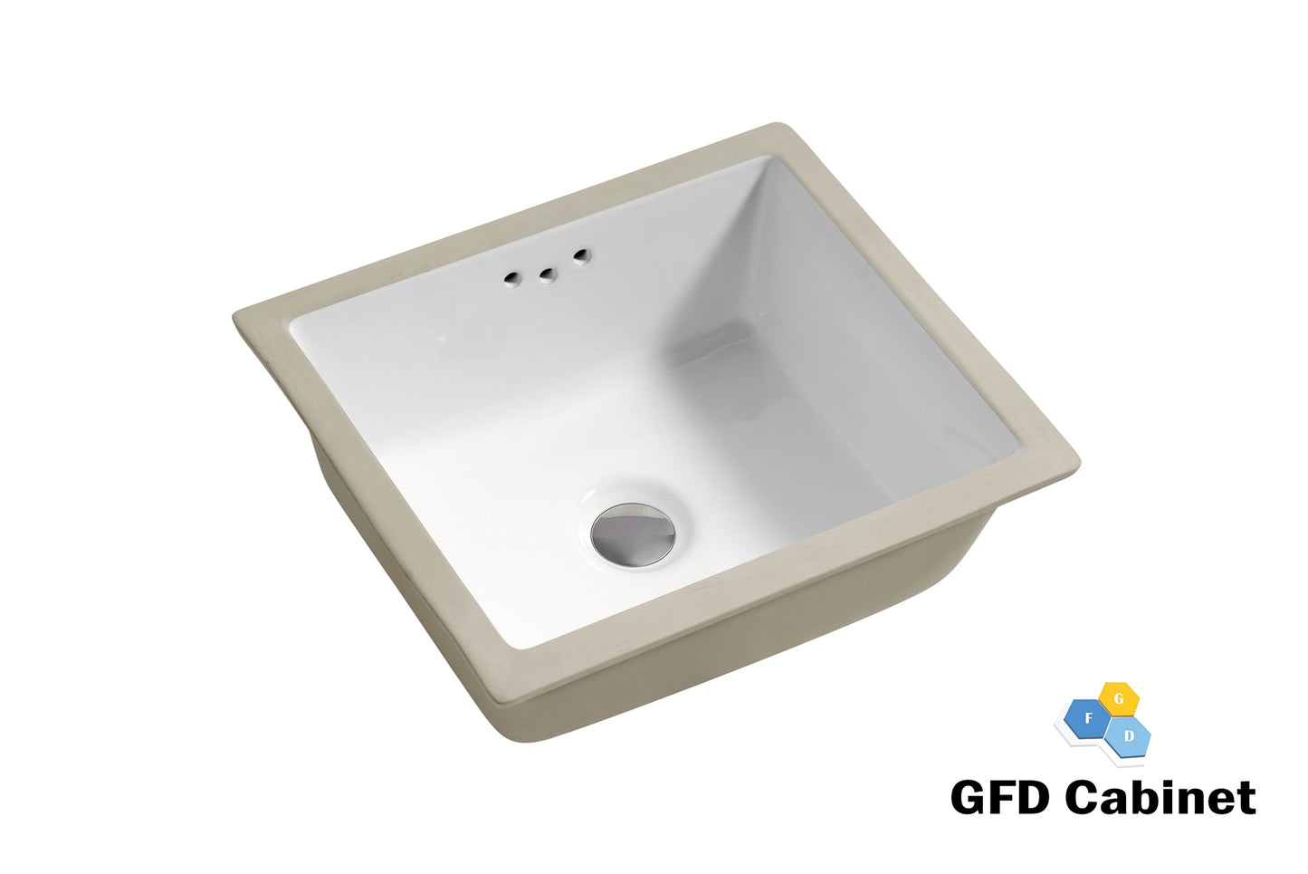 SF1614 Rectangular Ceramic Undermount Bathroom Sink with Overflow