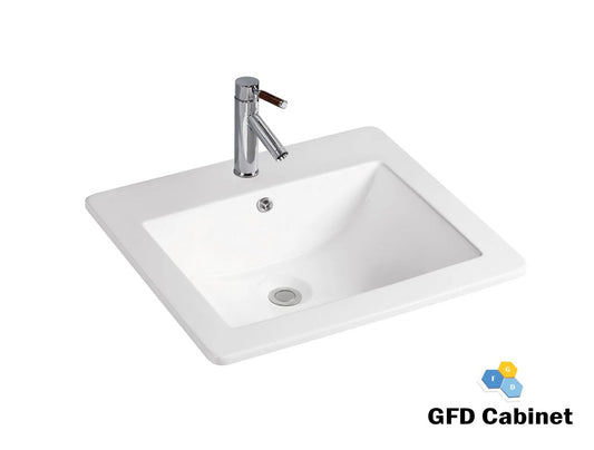 SK-DU1645-WH 18 Gauge (18G) Ceramic Over Mount Basin