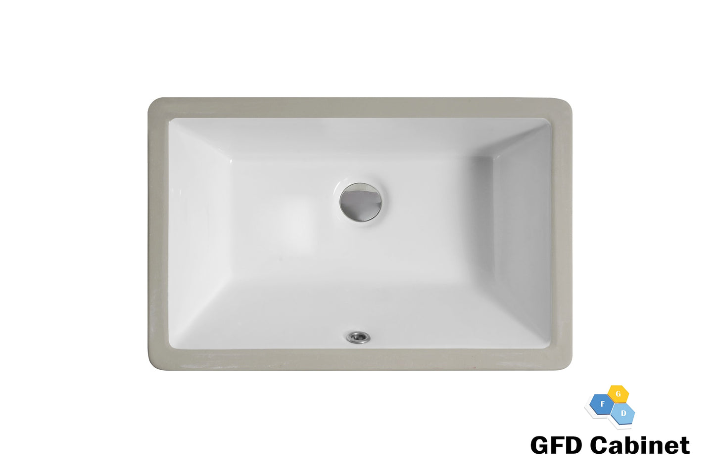 SK2113 Rectangular Ceramic Undermount Bathroom Sink with Overflow