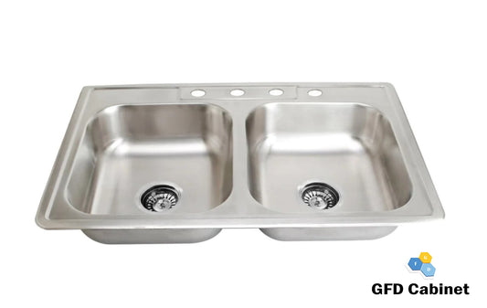 SM560-820D 18 Gauge (18G) Topmount Double Kitchen Sink