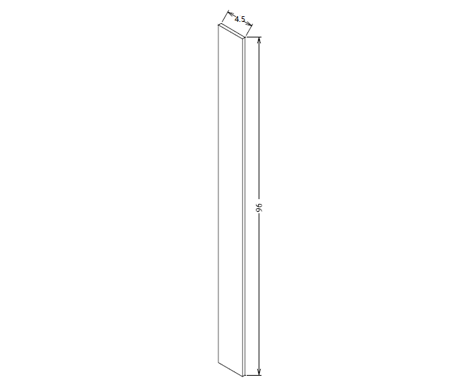 TK8 Shaker Style Cabinet Toe Kick 96"Wx4-1/2Hx1/5"T
