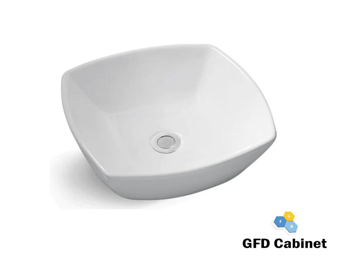 TP2113 White Artistic Basin Above Counter Vessel Sink