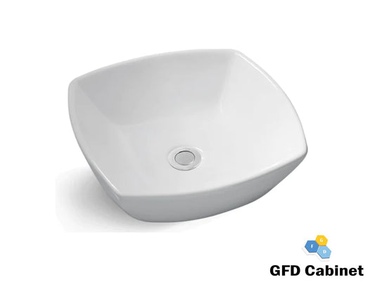 TP2113 White Artistic Basin Above Counter Vessel Sink