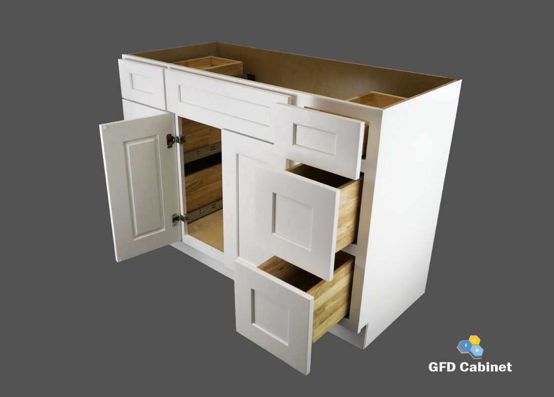 VDB4821 Shaker Style Cabinet Vanity Sink Base 48"Wx34-1/2"Hx21"D