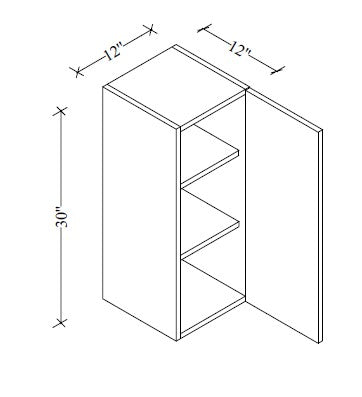 W1230 Wall Cabinet 12"Wx30"Hx12"D