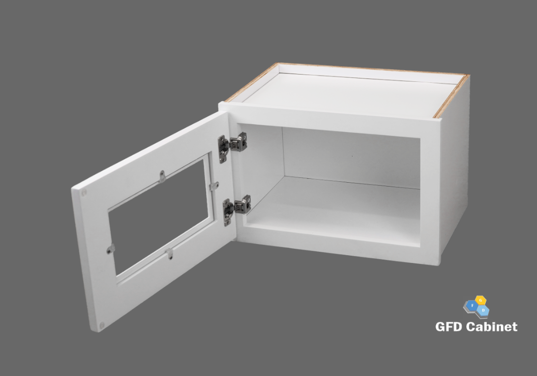 W2112GD Shaker Style Wall Cabinet With Glass Door 21"Wx12"Hx12"D