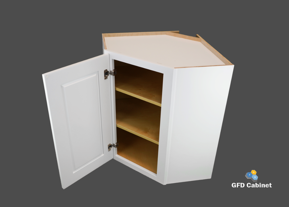 WDC2430 Shaker Style Wall Diagonal Corner Cabinet 24"Wx30"Hx12"D