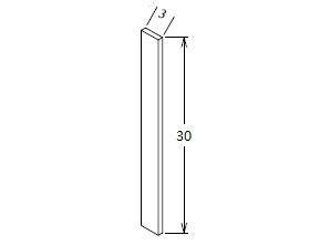 WF330 Shaker Style Cabinet Wall Filler 3"Wx30"H