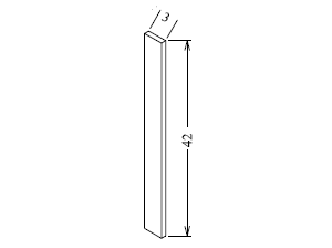 WF342 Shaker Style Cabinet Wall Filler 3"Wx42"H