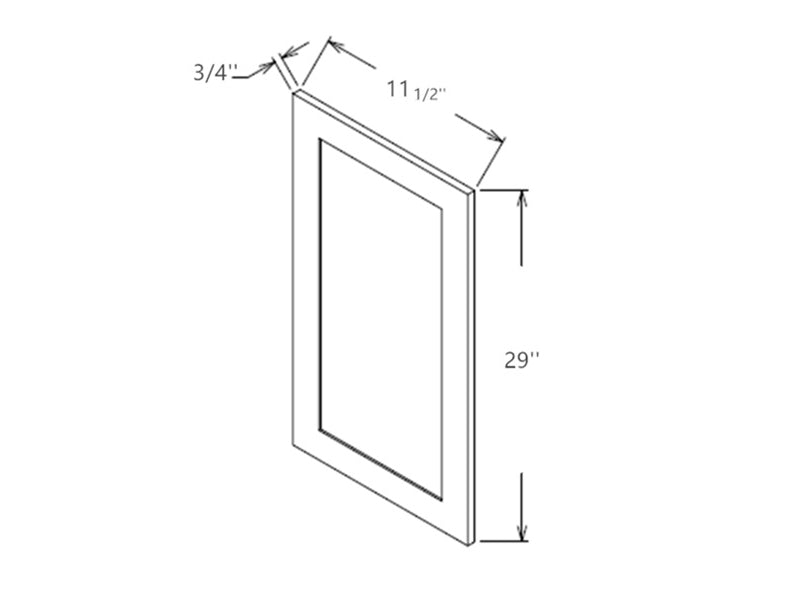 WFD1230 Shaker Style Cabinet Wall Fake Door 12"Wx30"H