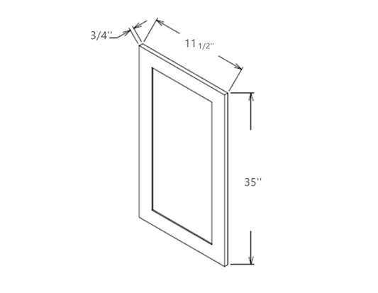 WFD1236 Shaker Style Cabinet Wall Fake Door 12"Wx36"H