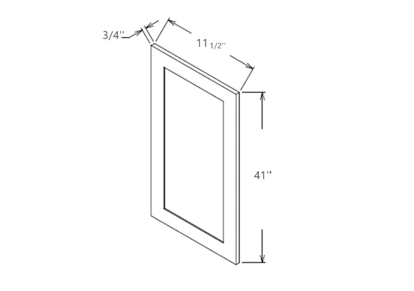 WFD1242 Shaker Style Cabinet Wall Fake Door 12"Wx42"H