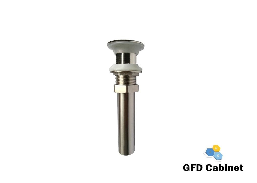 A-D-82001-BN Brushed Nickel Push-Button Pop-Up Glass Vessel Drain