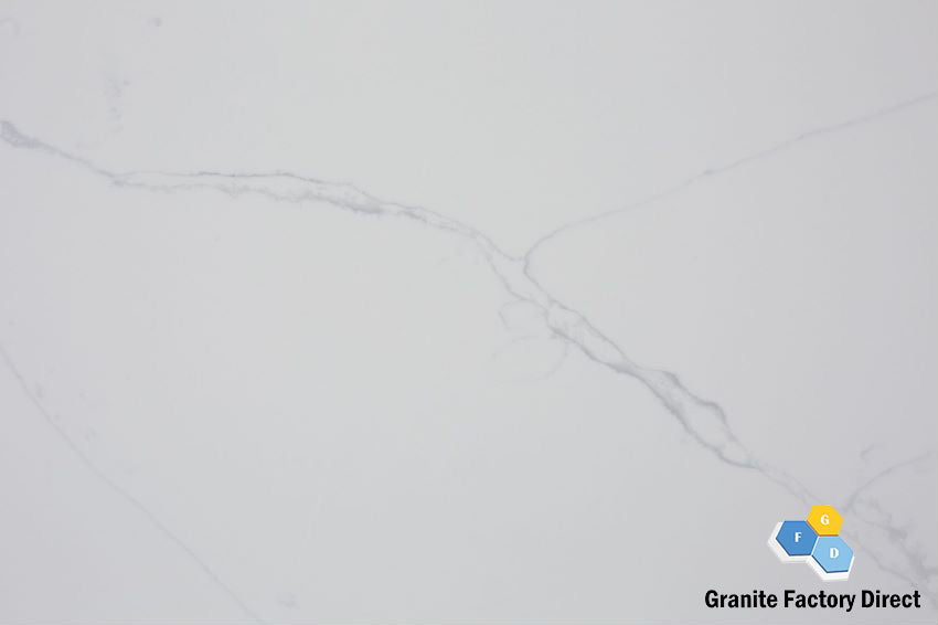 Calacatta Classic Quartz GFD504 Countertop Prefab and Slab for sale