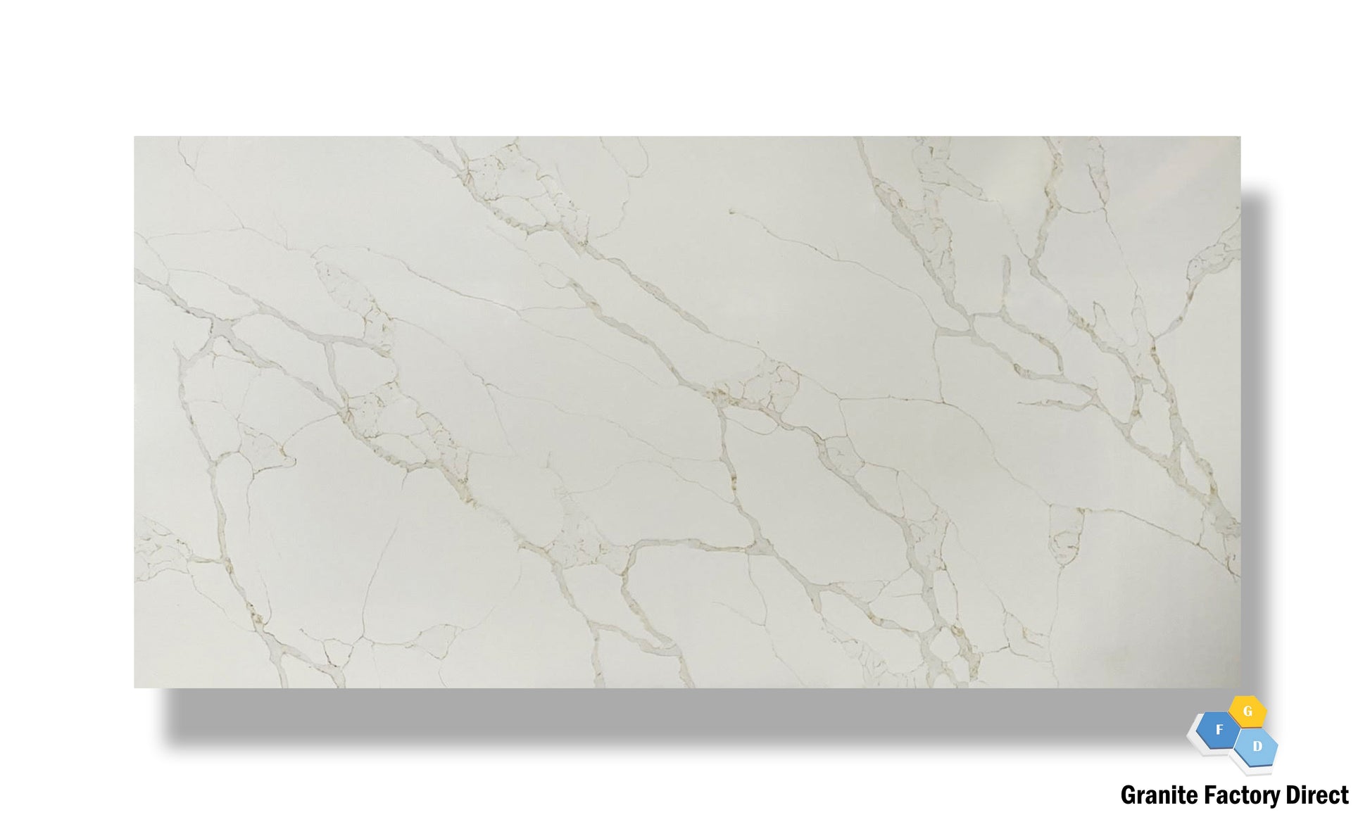 Calacatta Imperial Quartz GFD092 Countertop Prefab and Slab for sale