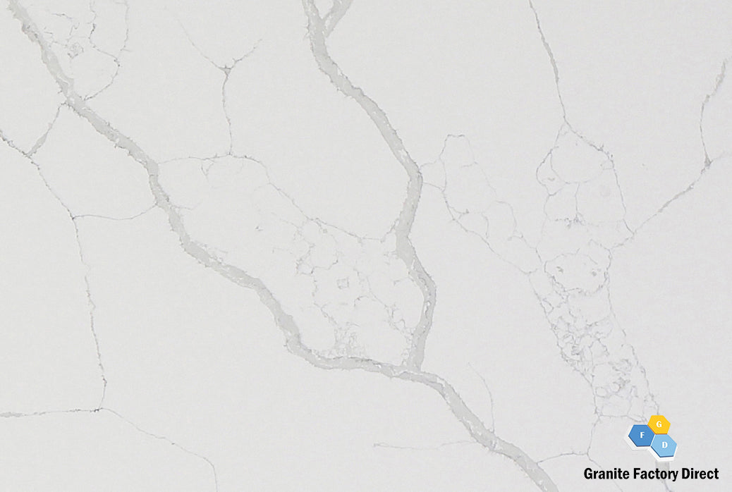 Calacatta Rio Quartz GFD116 Countertop Prefab for sale