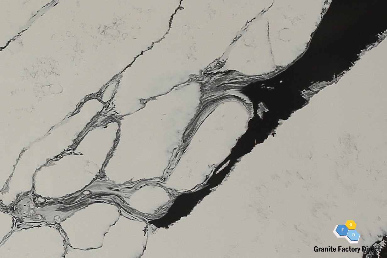 Calacatta Unique Quartz GFD073 Countertop Prefab for sale