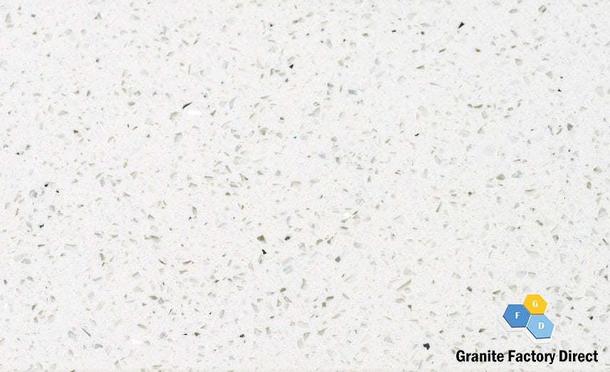 Crystal White Quartz GFD800 Countertop Prefab and Slab for sale