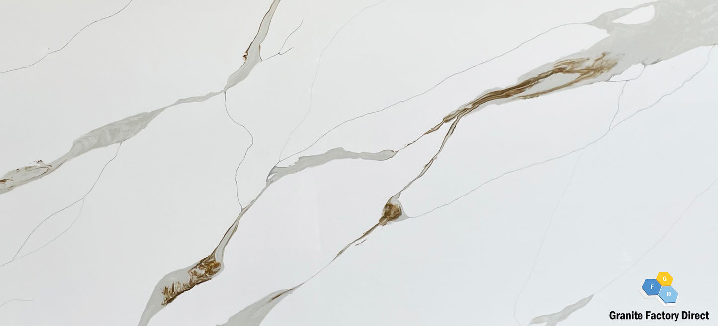 Gold Type 2 Quartz GFD302 Countertop Prefab and Slab for sale