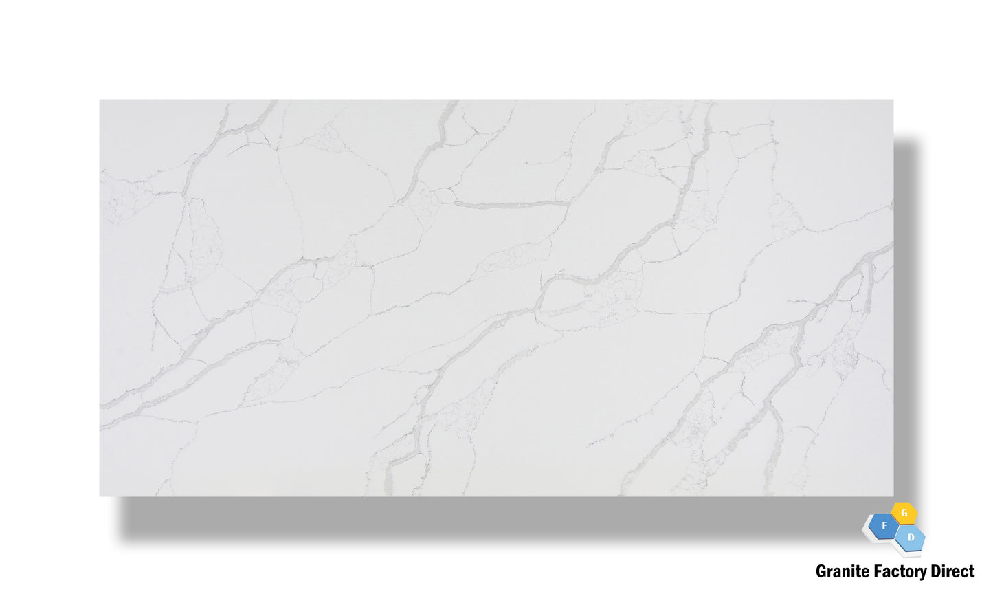 Statuario White Quartz GFD111 Countertop Prefab and Slab for sale