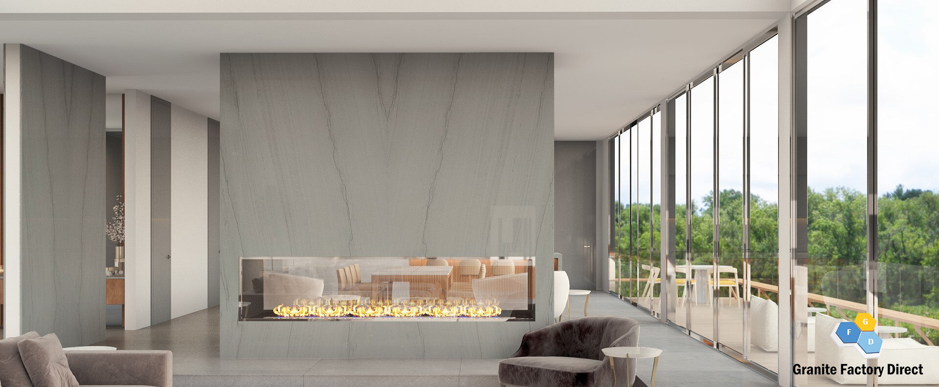 White Macaubas Quartzite Countertop Prefab for sale