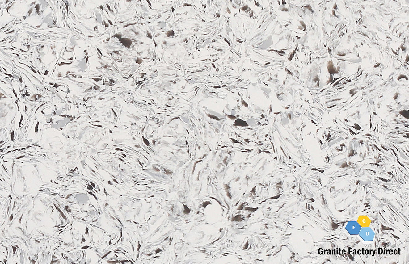 White Oyster Quartz GFD001V Countertop Prefab and Slab for sale