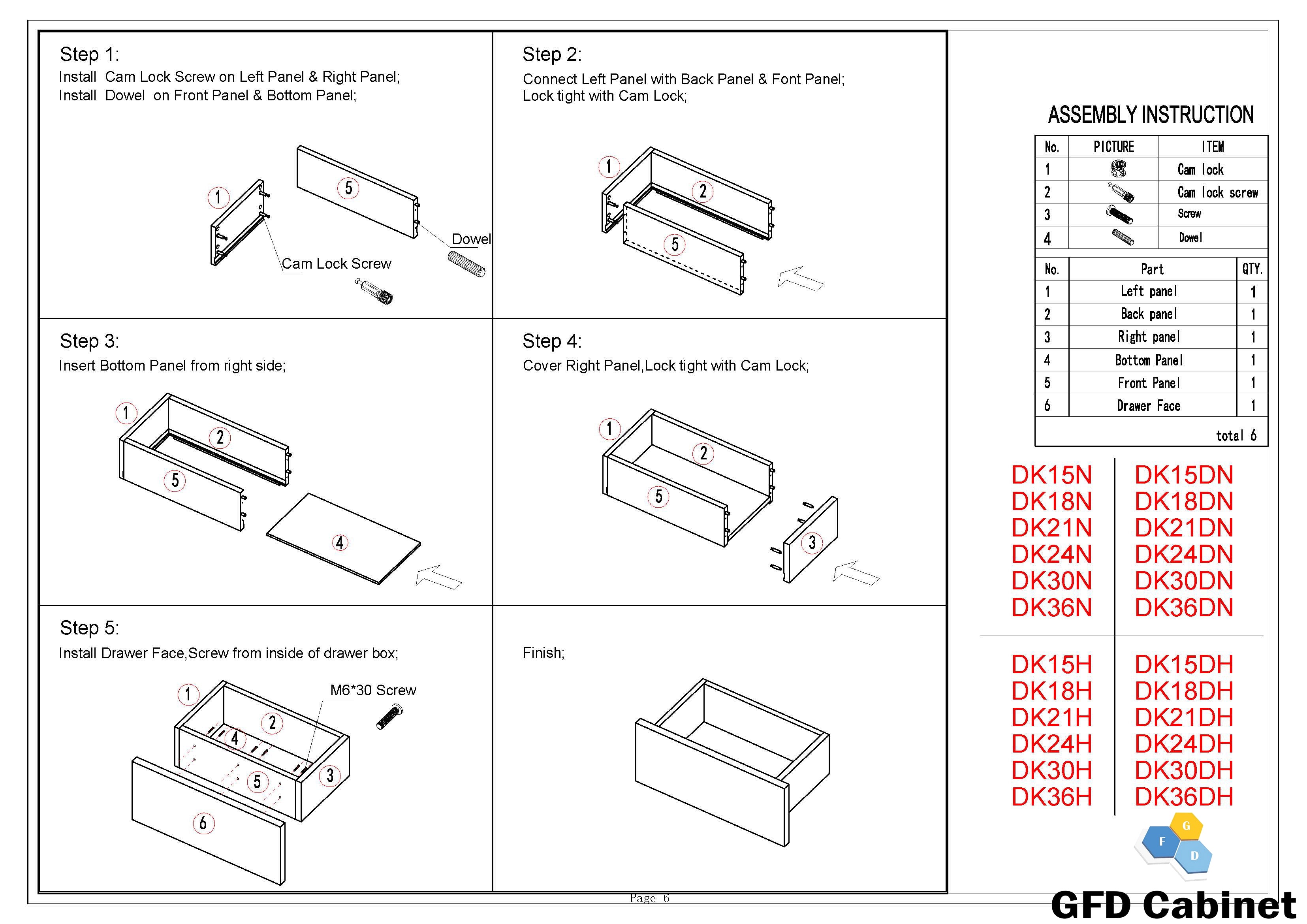 DK18H High Closet Drawer – Granite Factory Direct