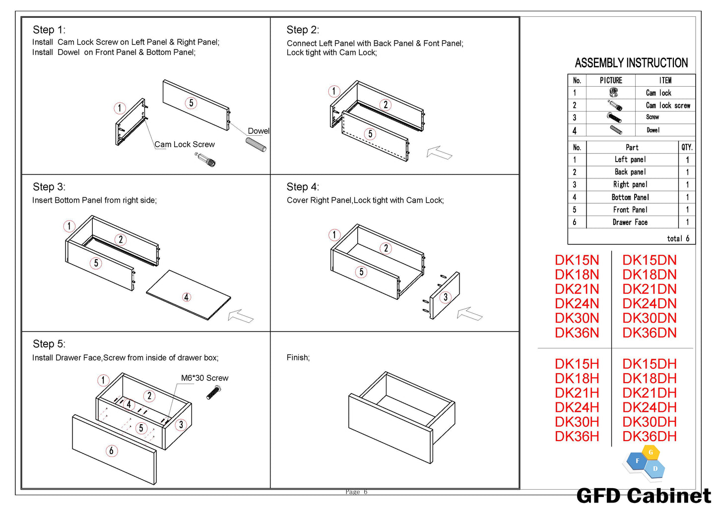 DK36DH High Closet Drawer