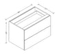 2FVD36 Floating Vanity 2-Drawer Base 36"Wx22"Hx21"D